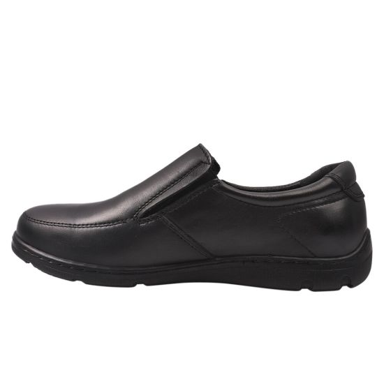 Туфли мужские из натуральной кожи, на низком ходу, черные, Украина Konors 540-21/25DTC