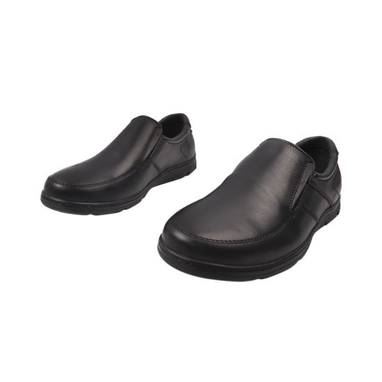Туфли мужские из натуральной кожи, на низком ходу, черные, Украина Konors 540-21/25DTC