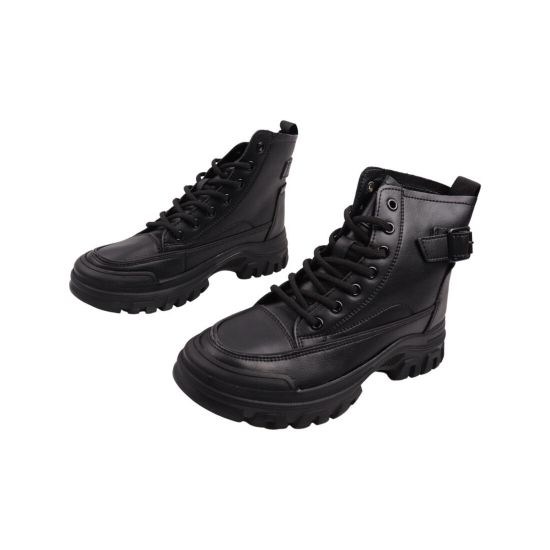 Черевики жіночі Renzoni чорні натуральна шкіра 766-22DHS