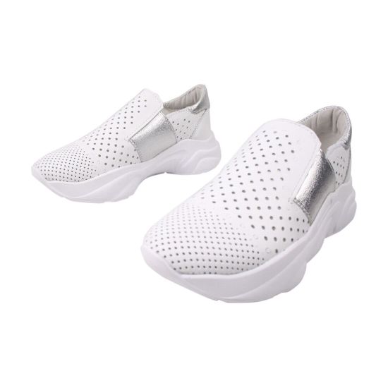 Кеди жіночі Maxus Shoes натуральна шкіра, колір білий 54-20LTCP