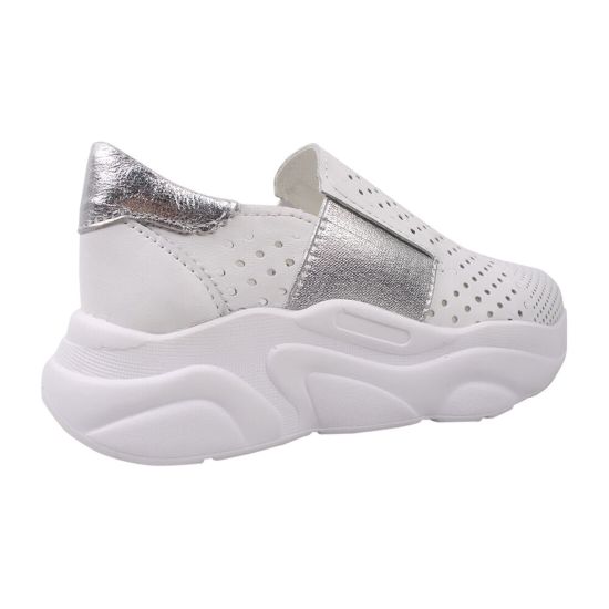 Кеди жіночі Maxus Shoes натуральна шкіра, колір білий 54-20LTCP