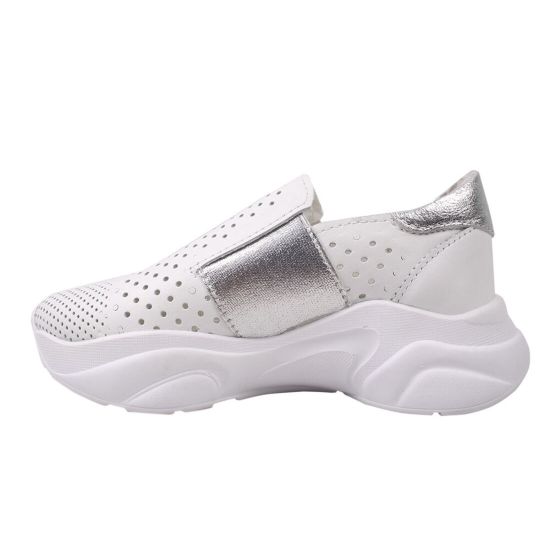 Кеди жіночі Maxus Shoes натуральна шкіра, колір білий 54-20LTCP