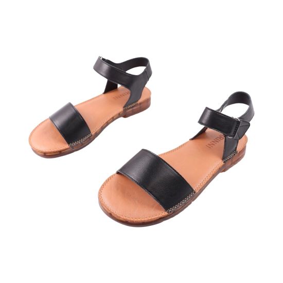 Босоніжки жіночі Farinni чорні натуральна шкіра 587-24LBC