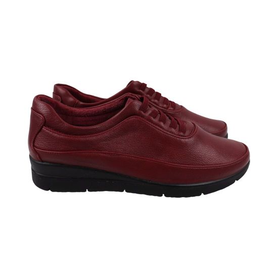 Туфли женские Fashion красные натуральная кожа 255-26DTC