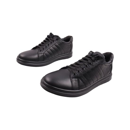 Кеди чоловічі Maxus shoes чорні натуральна шкіра 118-23DTCP