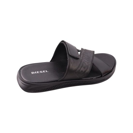 Шльопанці чоловічі Maxus shoes чорні натуральна шкіра 131-23LSHC