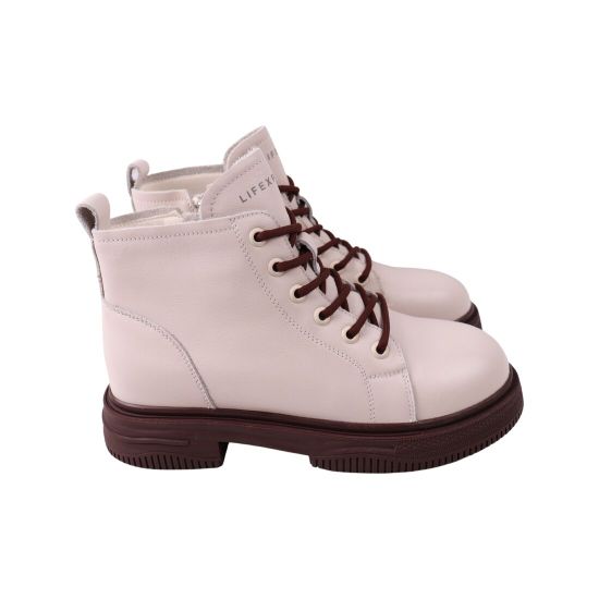 Черевики жіночі Li Fexpert молочні натуральна шкіра 1444-23DHS