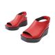 Босоніжки жіночі з натуральної шкіри, на платформі, червоні, Mario Muzi 473-20/21LBC