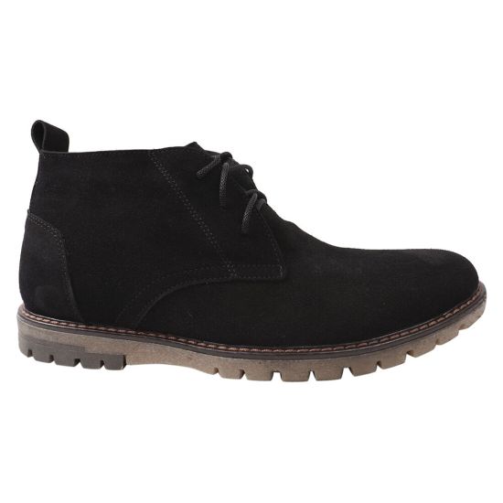 Черевики на платформі чоловічі Van Kristi Натуральна замша, колір чорний 17-7/21ZHC