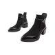 Ботильйони жіночі з натуральної лакової шкіри, на підборах, чорні, Україна Marko Rossi 122-21DH