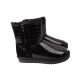 Уги жіночі UGG чорні натуральна лакована шкіра 290-22ZU