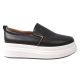 Кеди-Сліпони жіночі з еко шкіри, на платформі, чорні, Fashion 7-21DTCPF