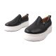 Кеди-Сліпони жіночі з еко шкіри, на платформі, чорні, Fashion 7-21DTCPF