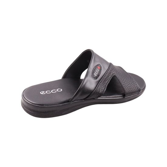 Шльопанці чоловічі Maxus shoes чорні натуральна шкіра 136-23LSHC