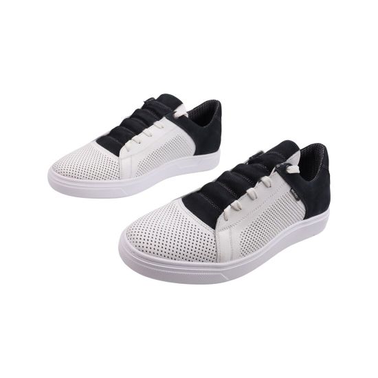 Кеды мужские Maxus shoes белые натуральная кожа 117-23LTCP