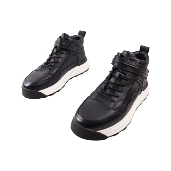 Ботинки мужские Arees черные натуральная кожа 181-23DHS