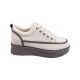 Кеди жіночі Renzoni молочні натуральна шкіра 905-23DTS