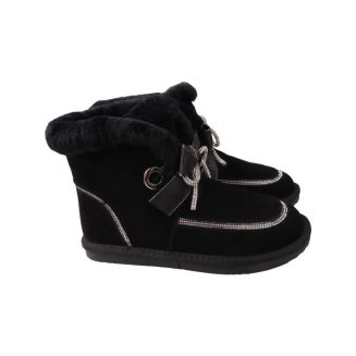 Уги жіночі UGG чорні натуральна замша